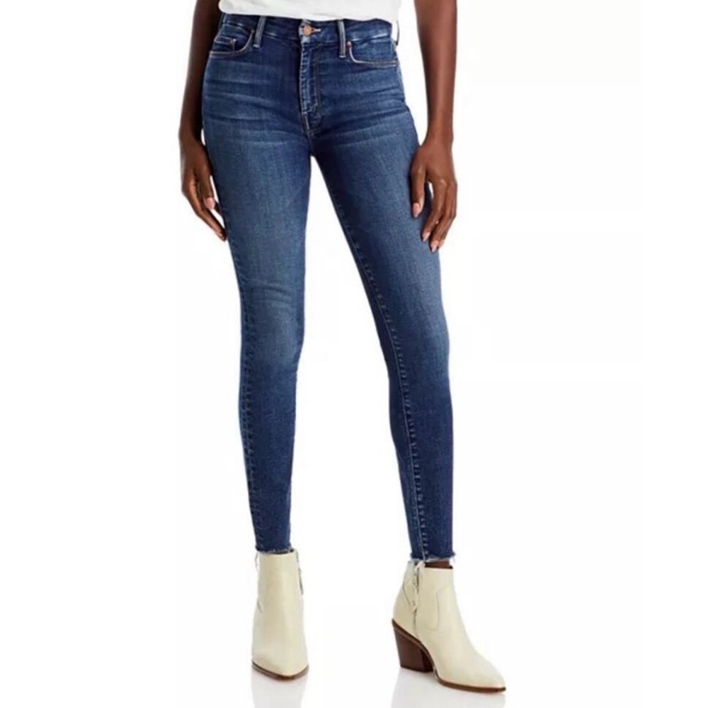 MOTHER The Looker Ankle Fray Jeans Hot Springs Size 26